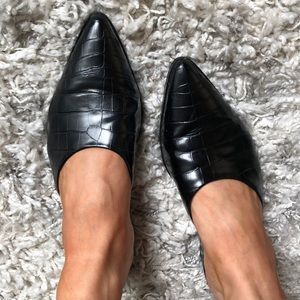 ASOS DESIGN Mico Mules - Croc (Size 8)